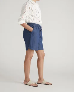 Perfect Tencel Chambray Shorts Midnight Blue