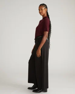 Petra Liquid Jersey Top Black Cherry