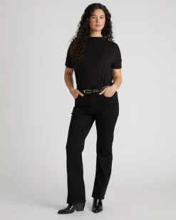Petra Liquid Jersey Top Black