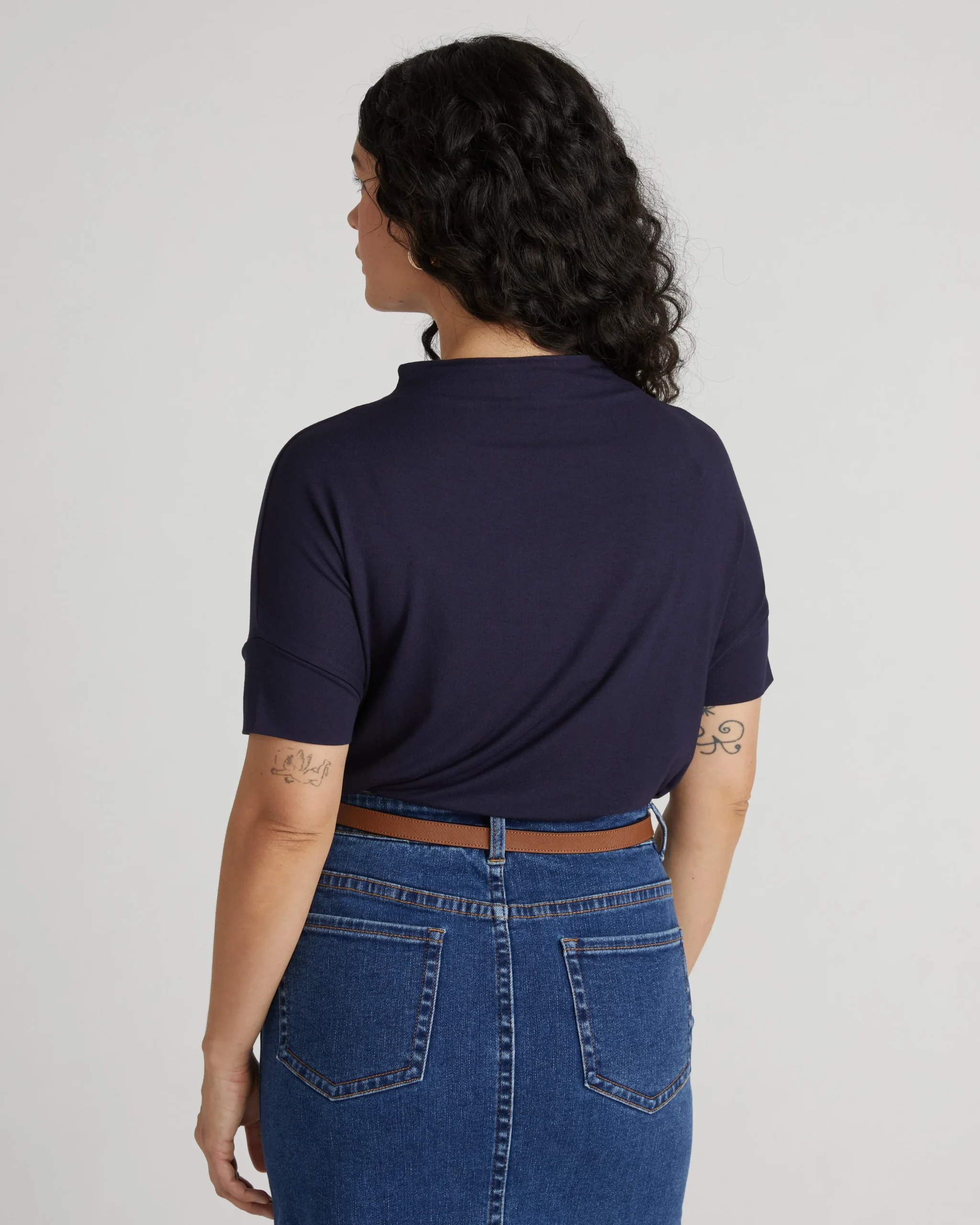 Petra Liquid Jersey Top Midnight