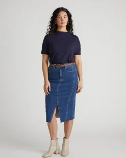 Petra Liquid Jersey Top Midnight