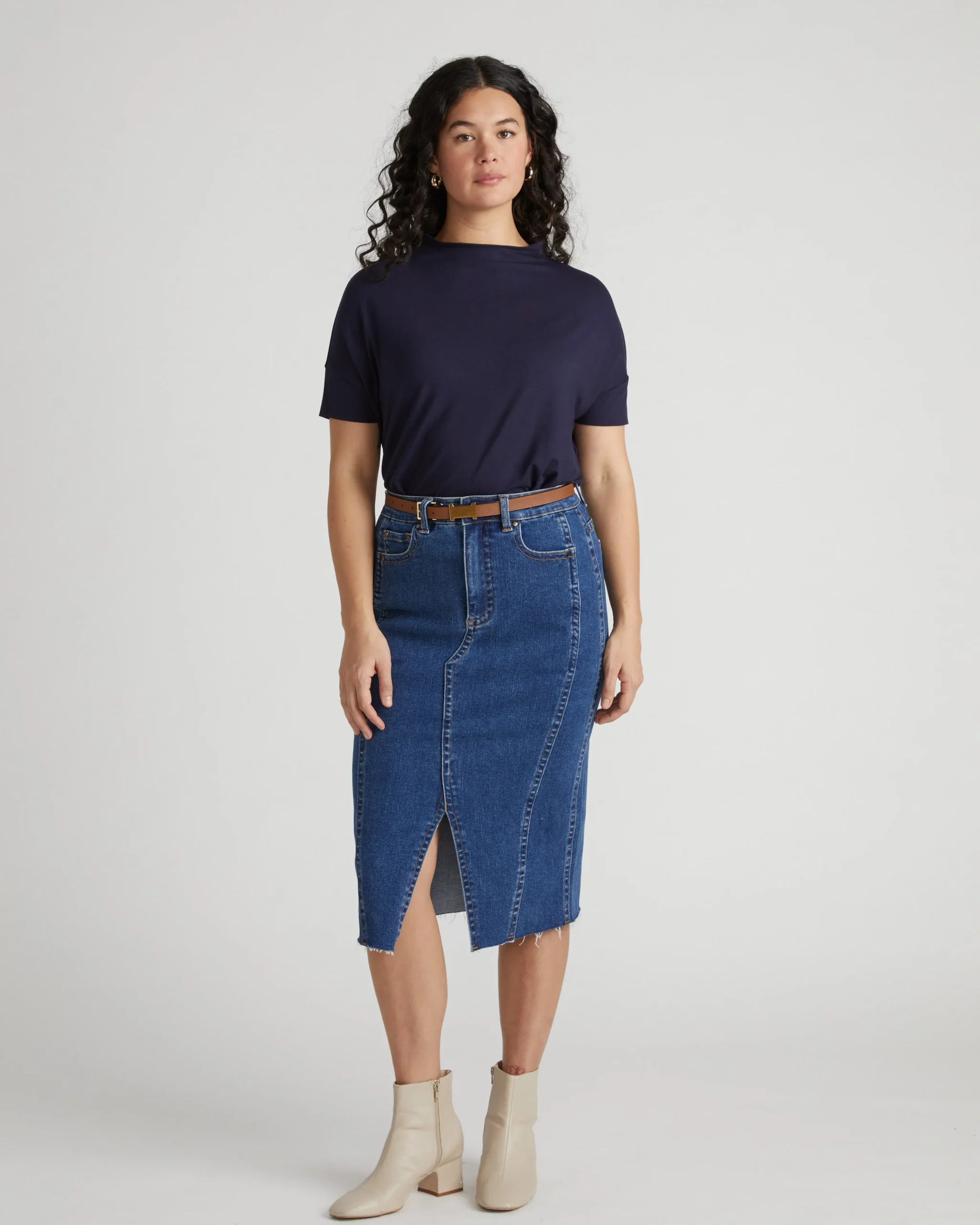 Petra Liquid Jersey Top Midnight
