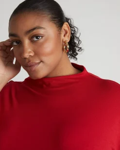 Petra Liquid Jersey Top New York Red