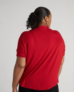 Petra Liquid Jersey Top New York Red
