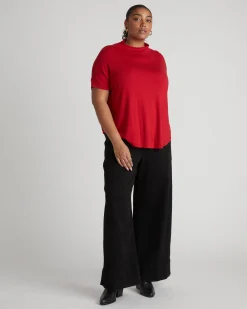 Petra Liquid Jersey Top New York Red