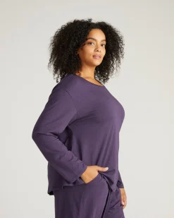 Pina Long Sleeve Lounge Tee Anthracite