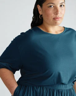 Pina Long Sleeve Lounge Tee Deep Sea