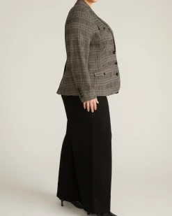 4 Pocket Ponte Blazer British Plaid