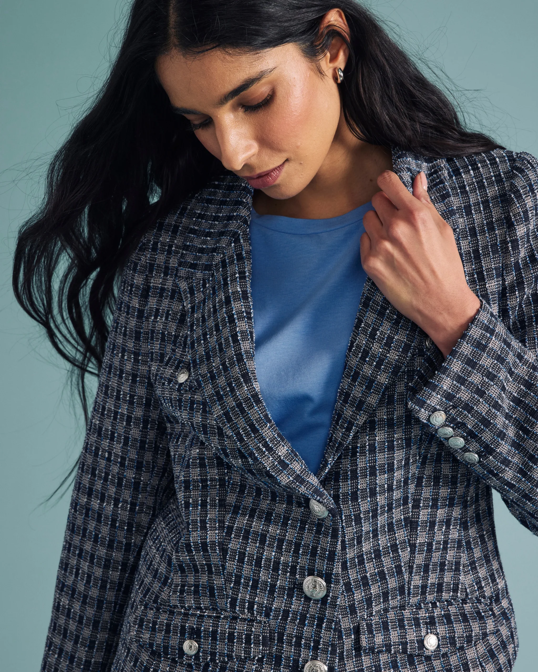 4 Pocket Ponte Blazer French Tweed