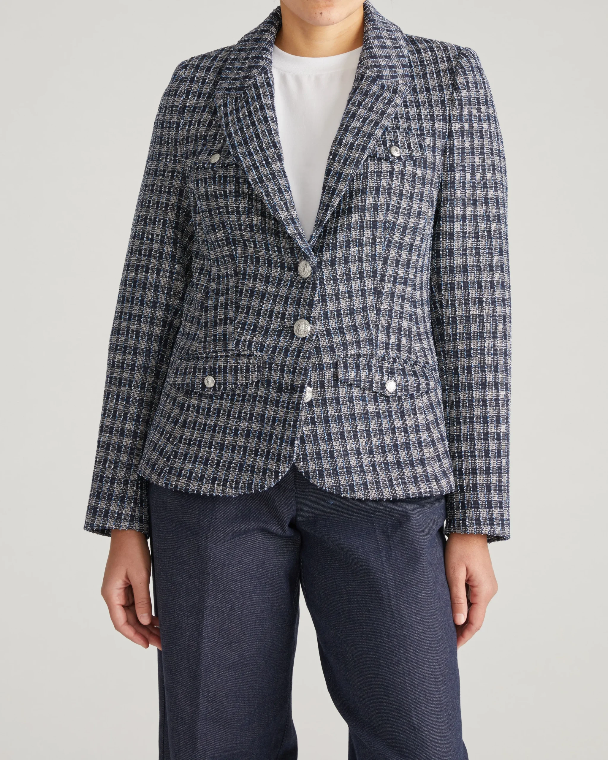 4 Pocket Ponte Blazer French Tweed