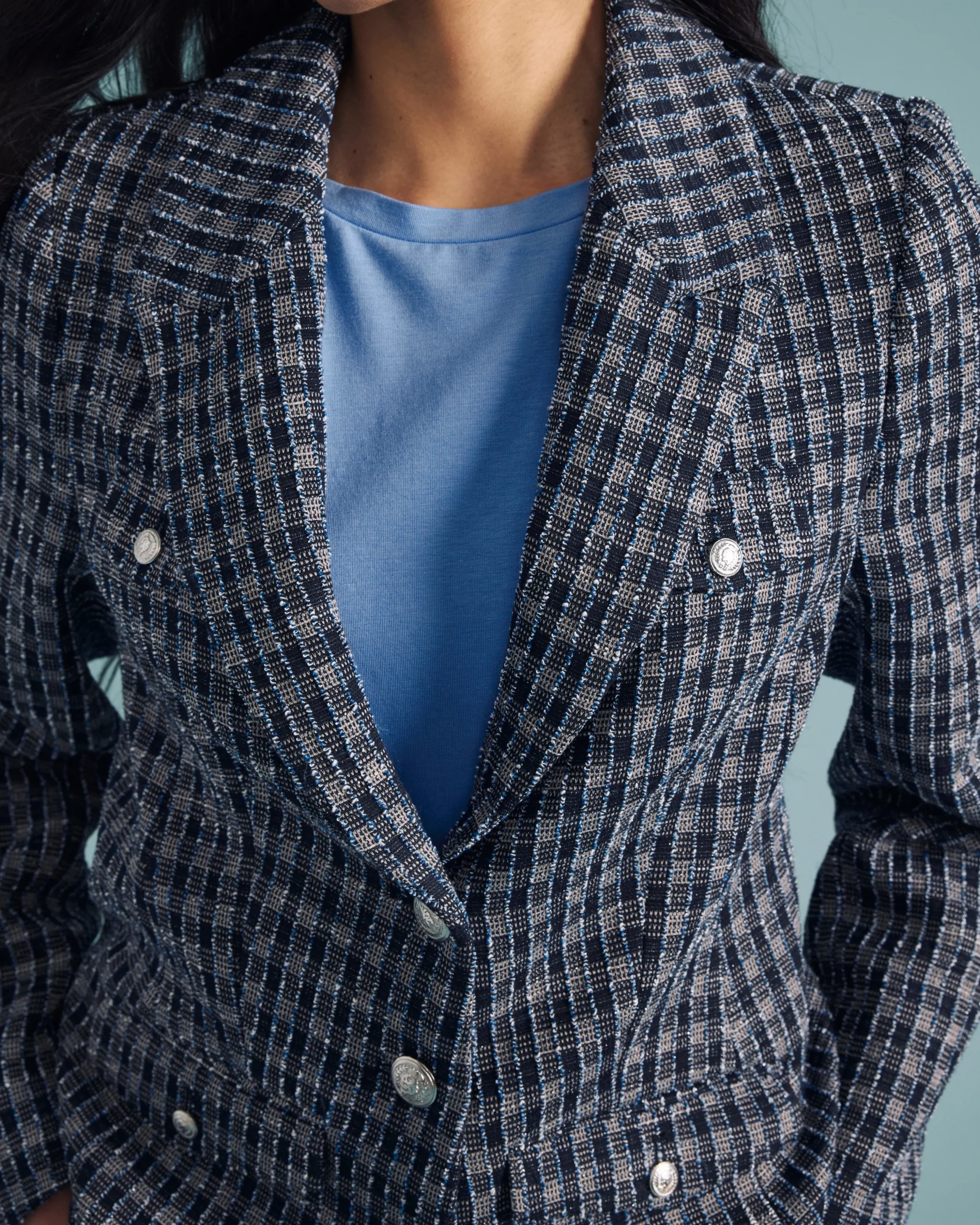4 Pocket Ponte Blazer French Tweed