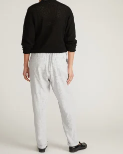 Positano Pointelle Mock Neck Sweater Black