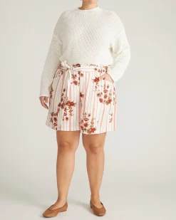 Positano Pointelle Mock Neck Sweater White