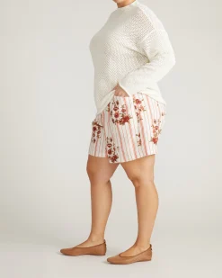 Positano Pointelle Mock Neck Sweater White