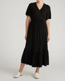 Ravello Liquid Jersey Dress Black