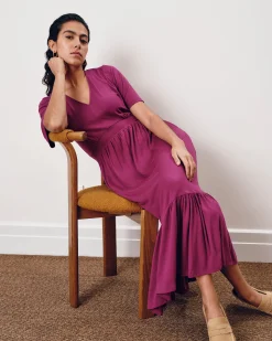 Ravello Liquid Jersey Dress Rothko Purple