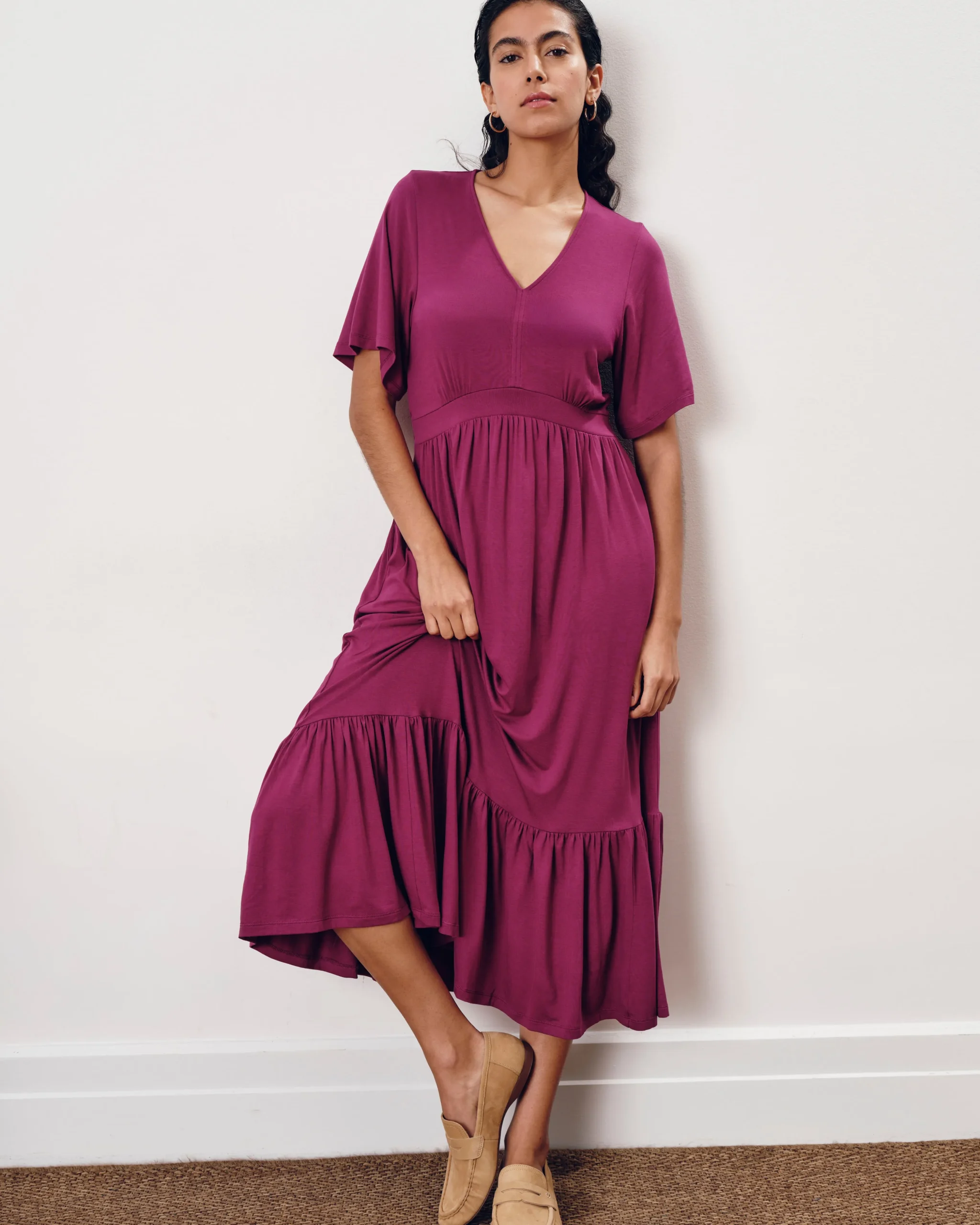 Ravello Liquid Jersey Dress Rothko Purple