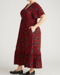 Ravello Liquid Jersey Dress Very Cherry Print