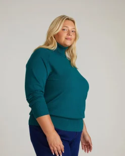 Renee Savvy Fine Knit Raglan Turtleneck Botanic