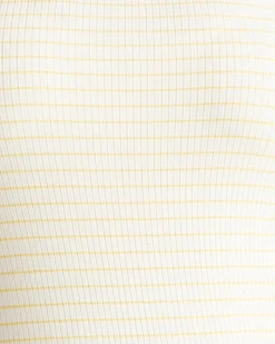 Roitfeld Ribbed Tank Yellow Microstripe