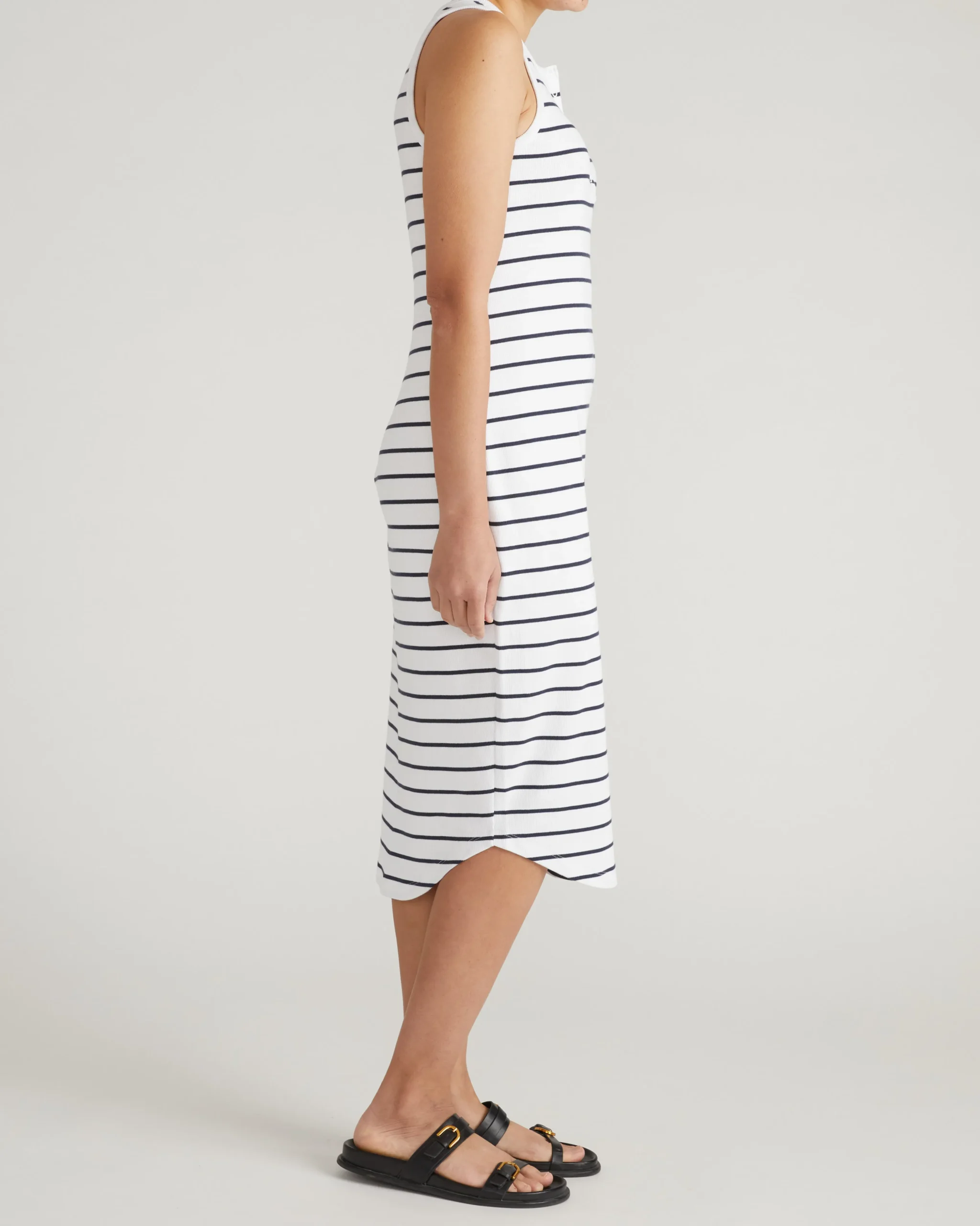 Romera Ribbed Dress Nautical Navy Stripe