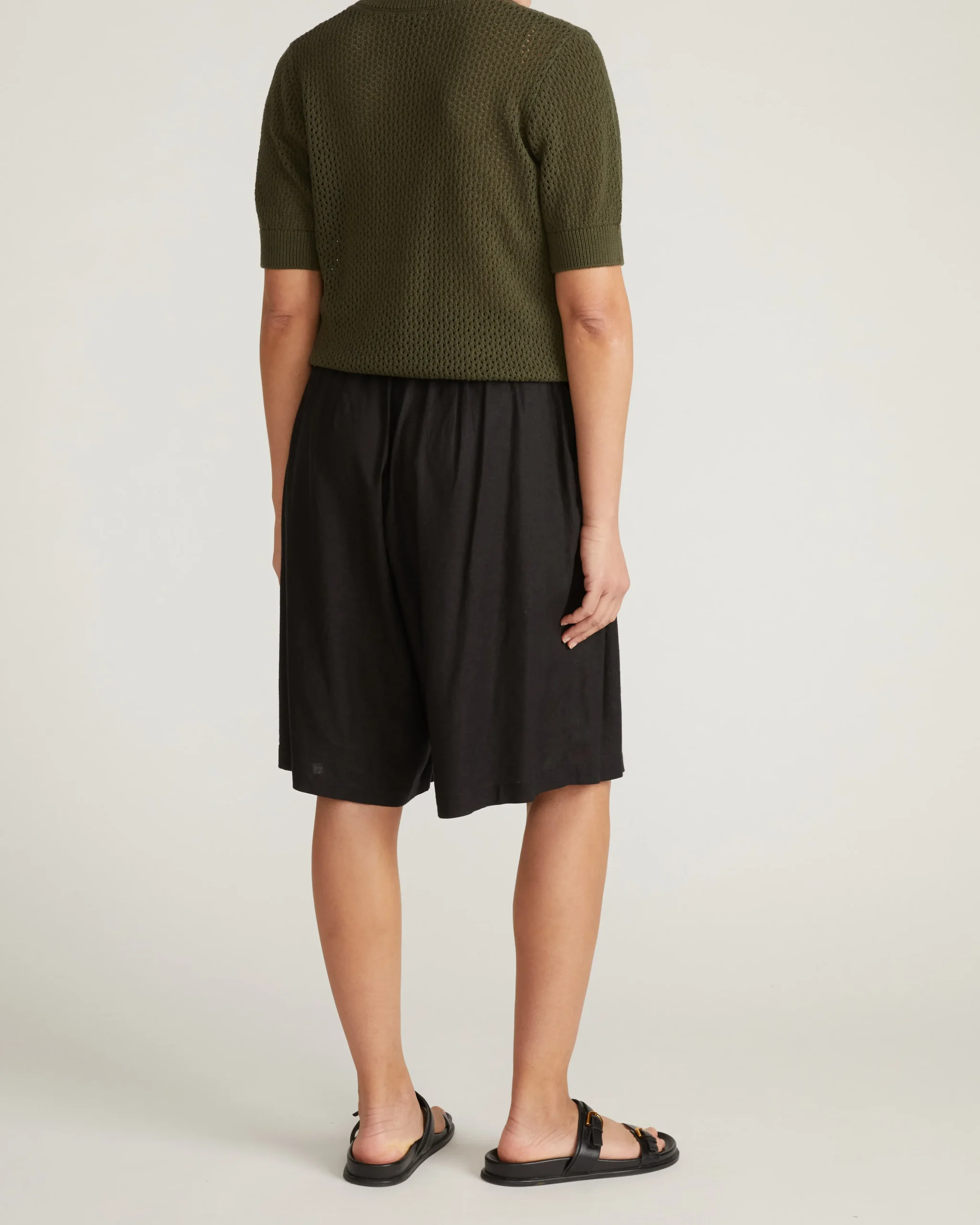 Rosie Pointelle Sweater Top Camo