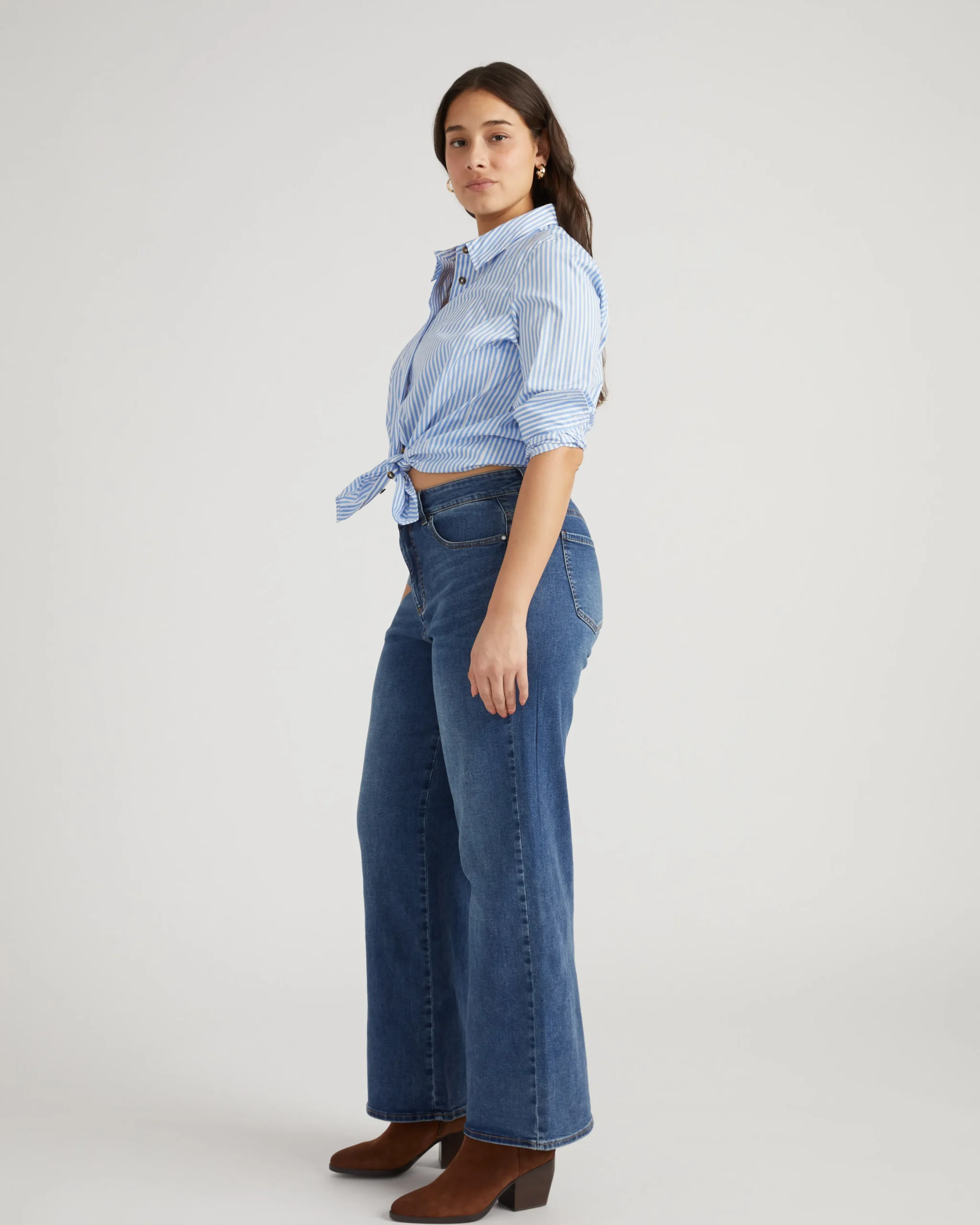 Roxy Relaxed Bootcut Jeans Anzio Blue