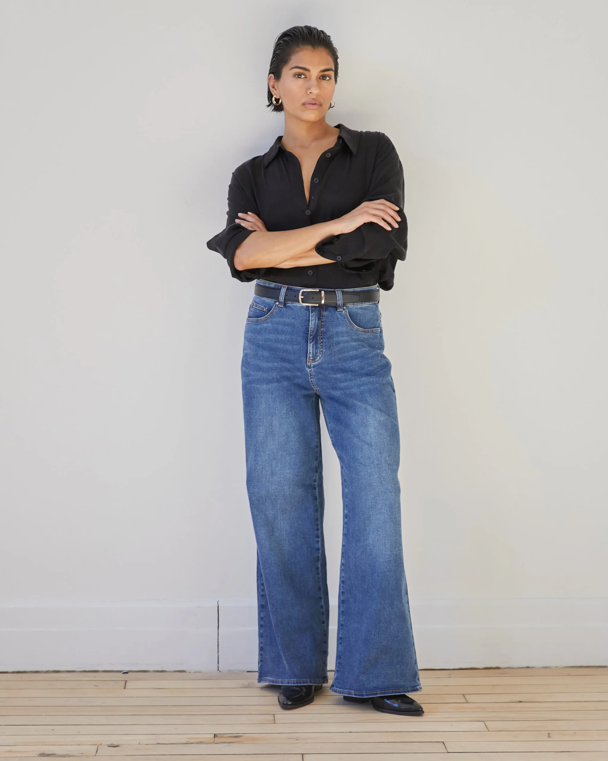 Roxy Relaxed Bootcut Jeans Anzio Blue