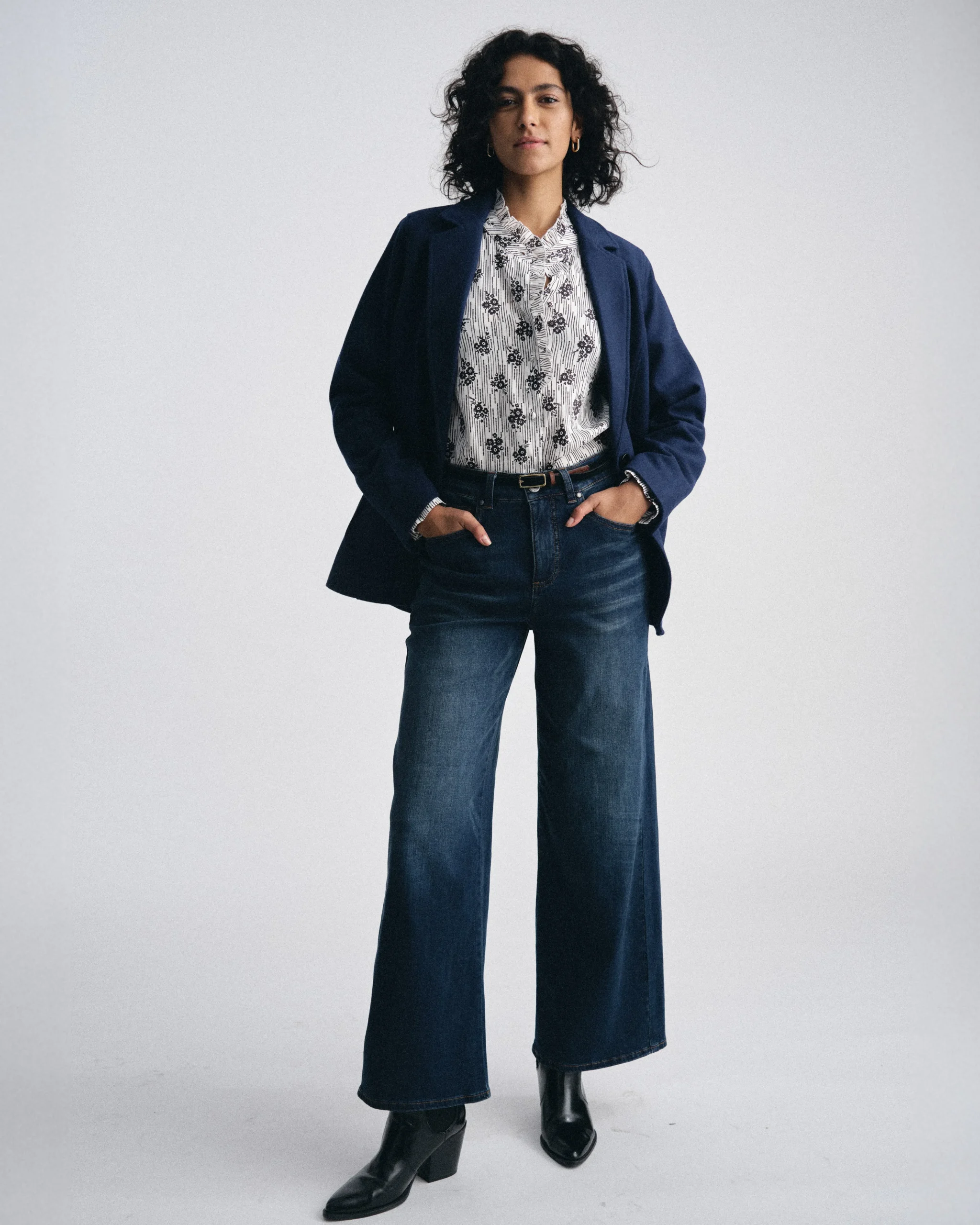 Roxy Relaxed Bootcut Jeans Field Of Dreams Indigo