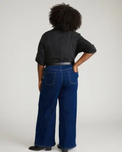 Roxy Relaxed Bootcut Jeans River Blue Wash