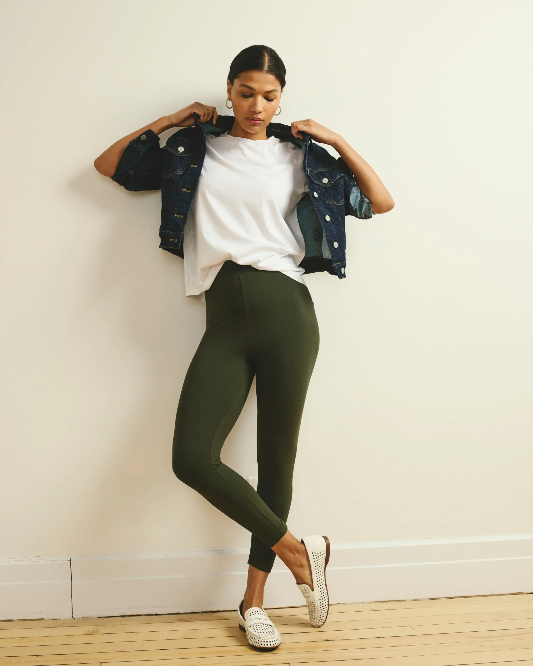 Roya Cropped Leggings 23 Inch Nori