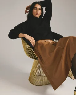 Safiya Cable Knit Sweater Black
