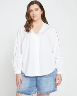Saint-Honore Poplin Blouse White