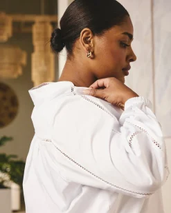 Saint-Honore Poplin Blouse White