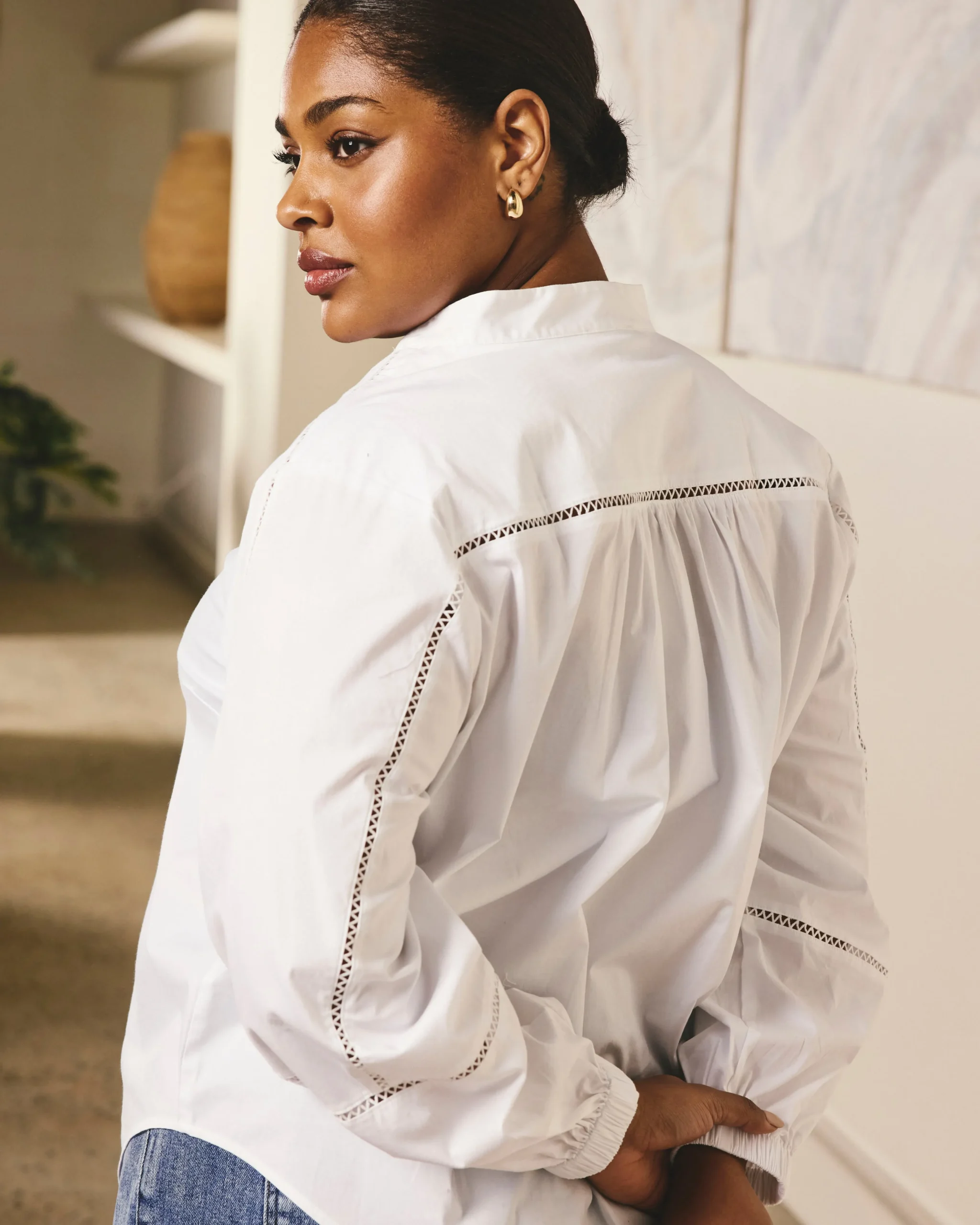 Saint-Honore Poplin Blouse White