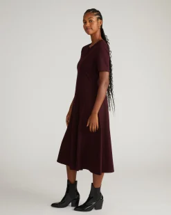 Saskia Ponte Dress Black Cherry
