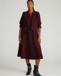 Saskia Ponte Dress Black Cherry