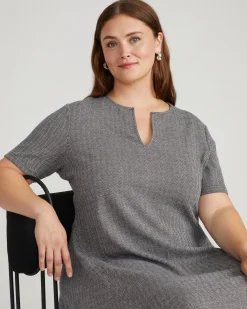 Saskia Ponte Dress Herringbone Tweed