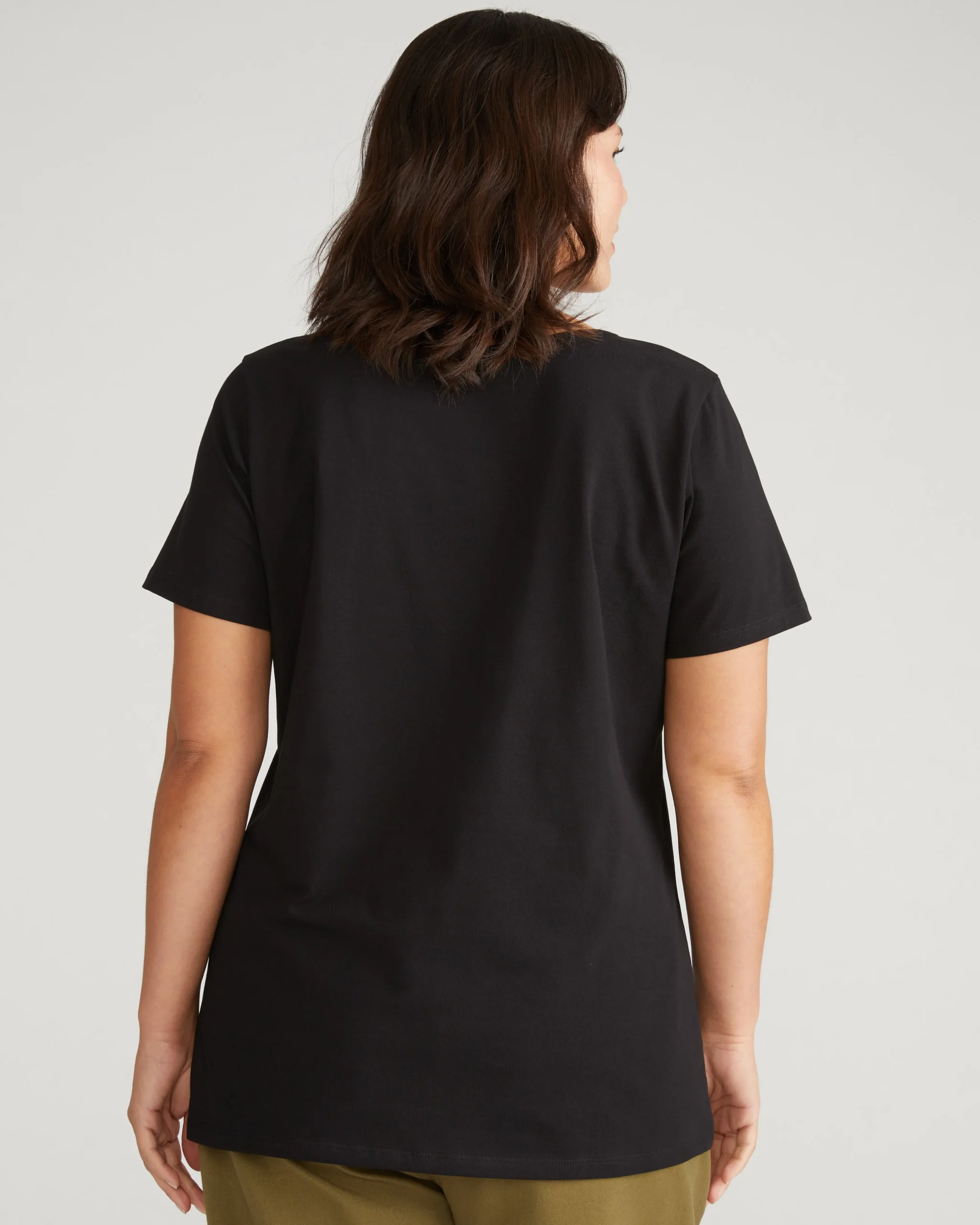 Scoop Neck Tee Black