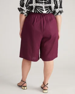 Seaport Tailored Linen Blend Short Acai