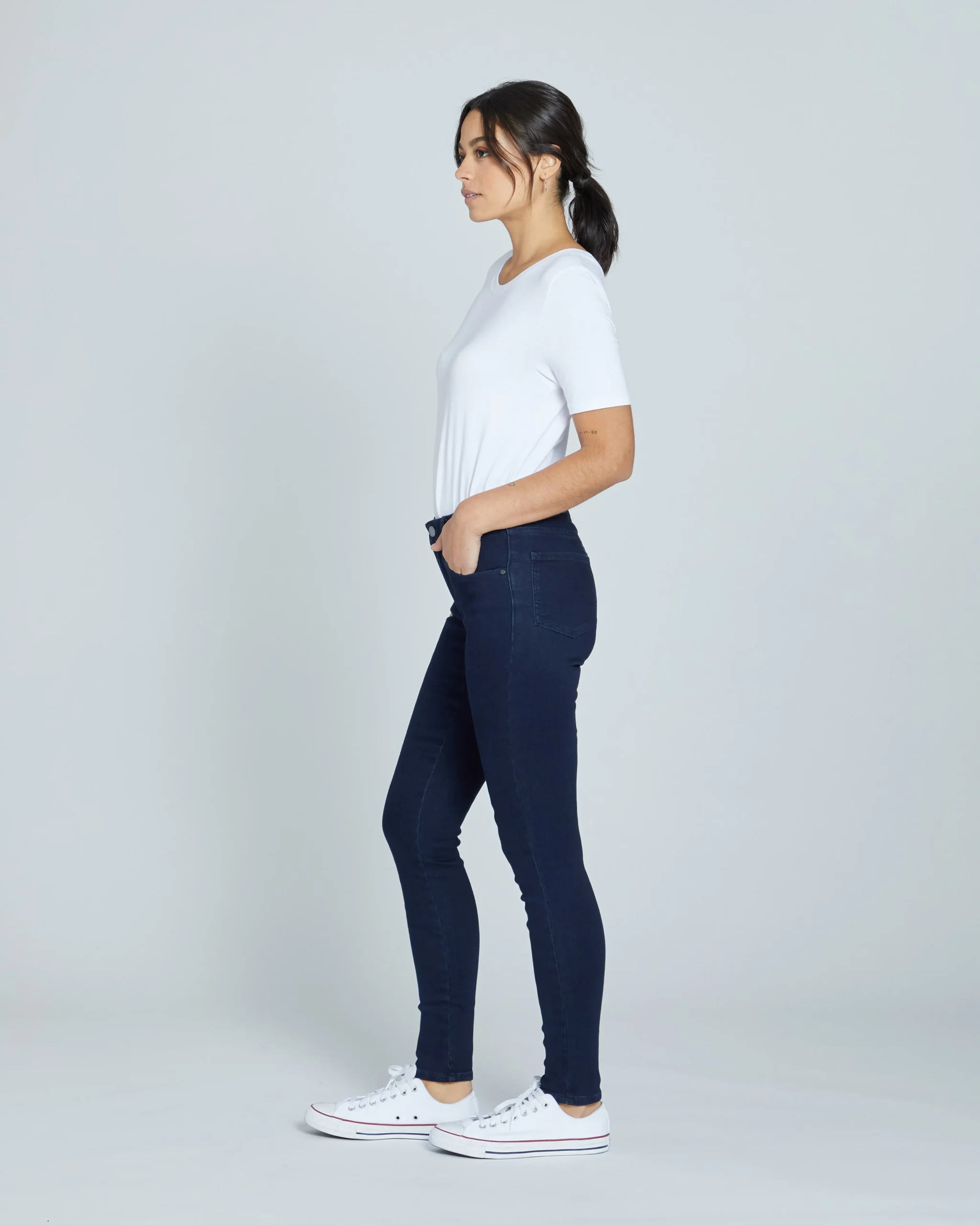 Seine High Rise Skinny Jeans 32 Inch Dark Indigo