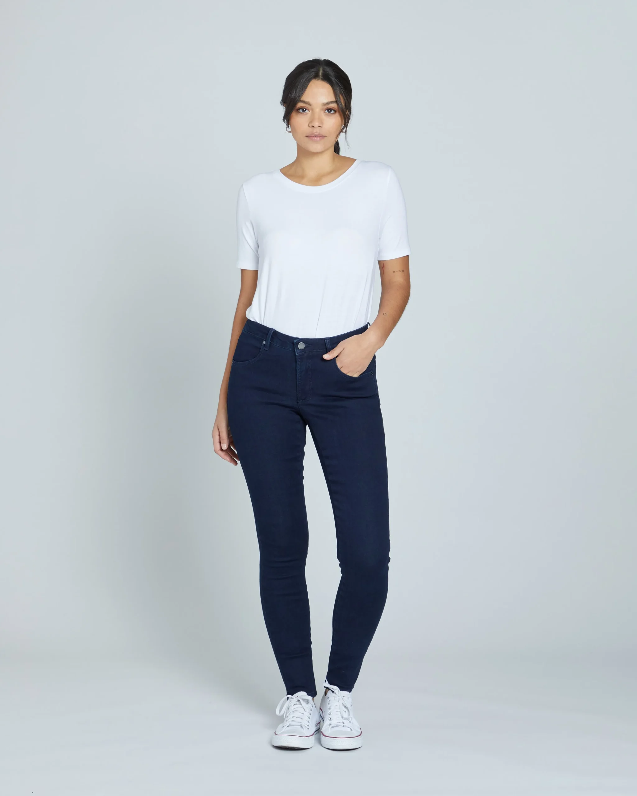 Seine High Rise Skinny Jeans 32 Inch Dark Indigo