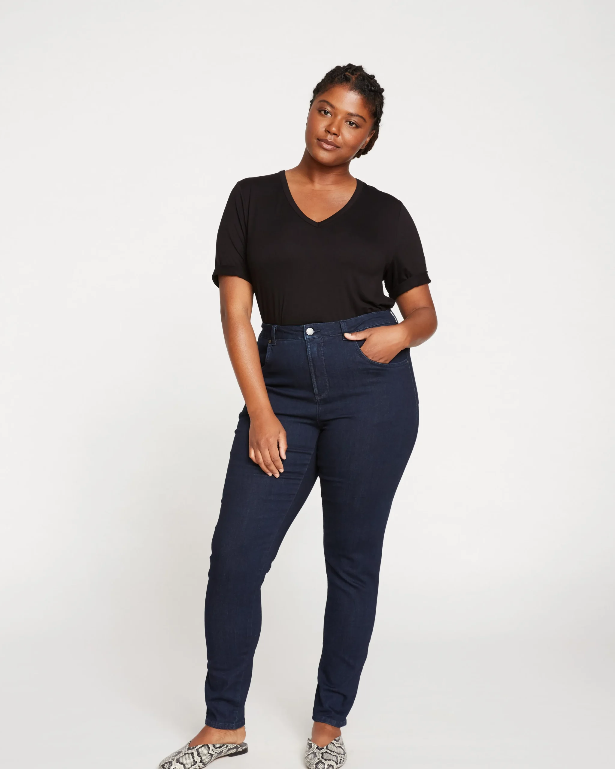Seine High Rise Skinny Jeans 32 Inch Dark Indigo