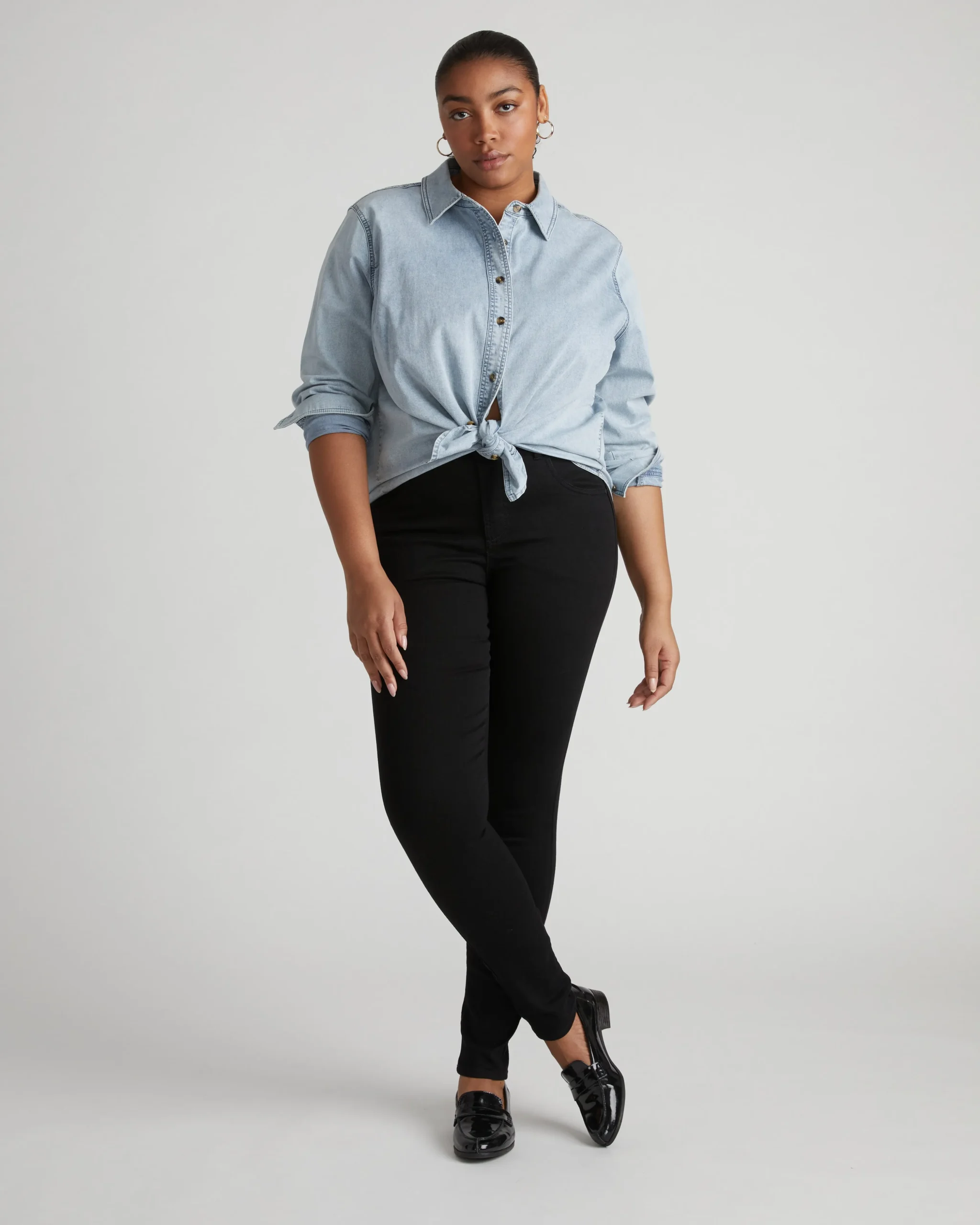 Seine High Rise Skinny Jeans 32 Inch Jet Black