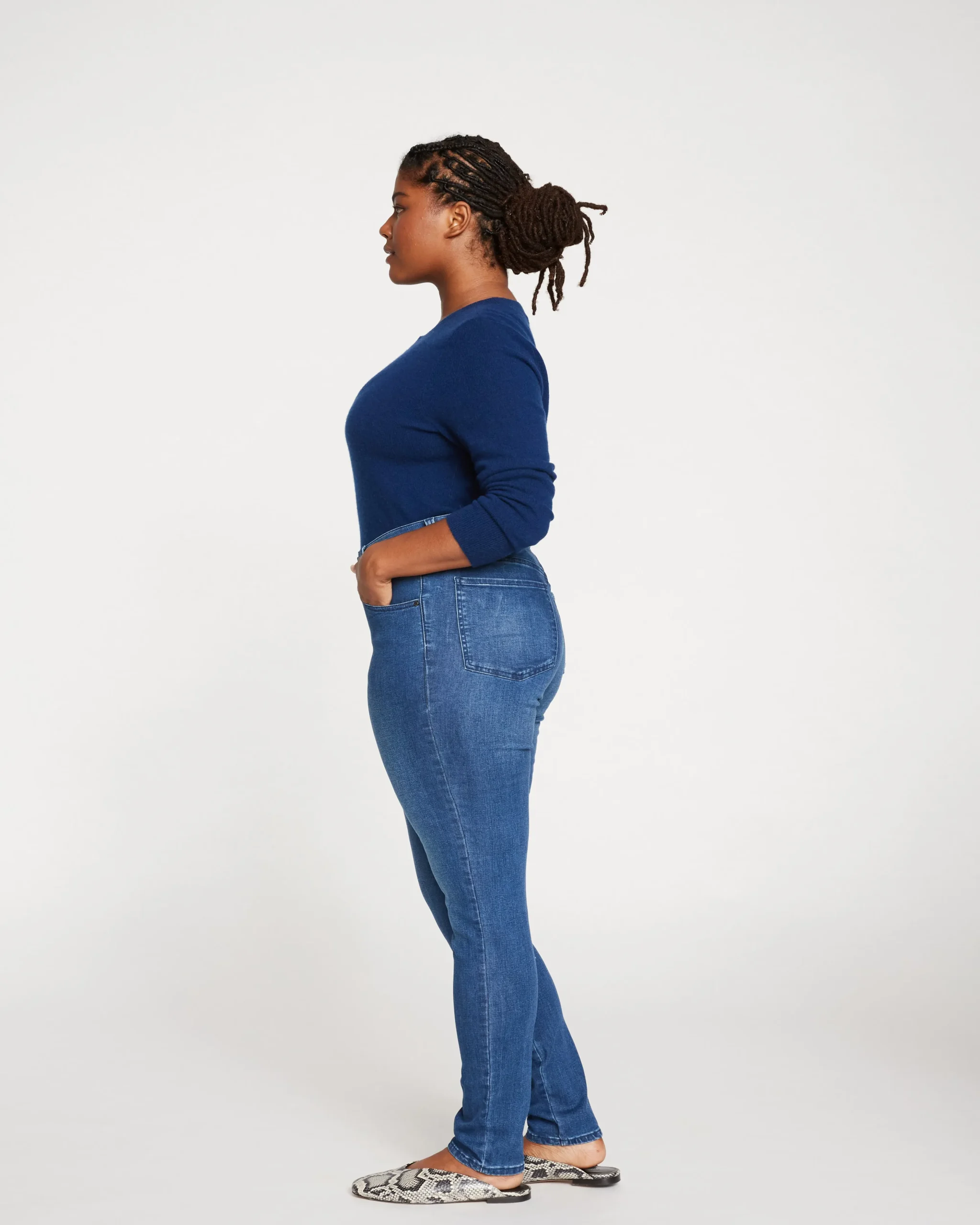 Seine Mid Rise Skinny Jeans 32 Inch True Blue