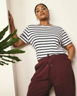 Selma French Terry Jogger Black Cherry