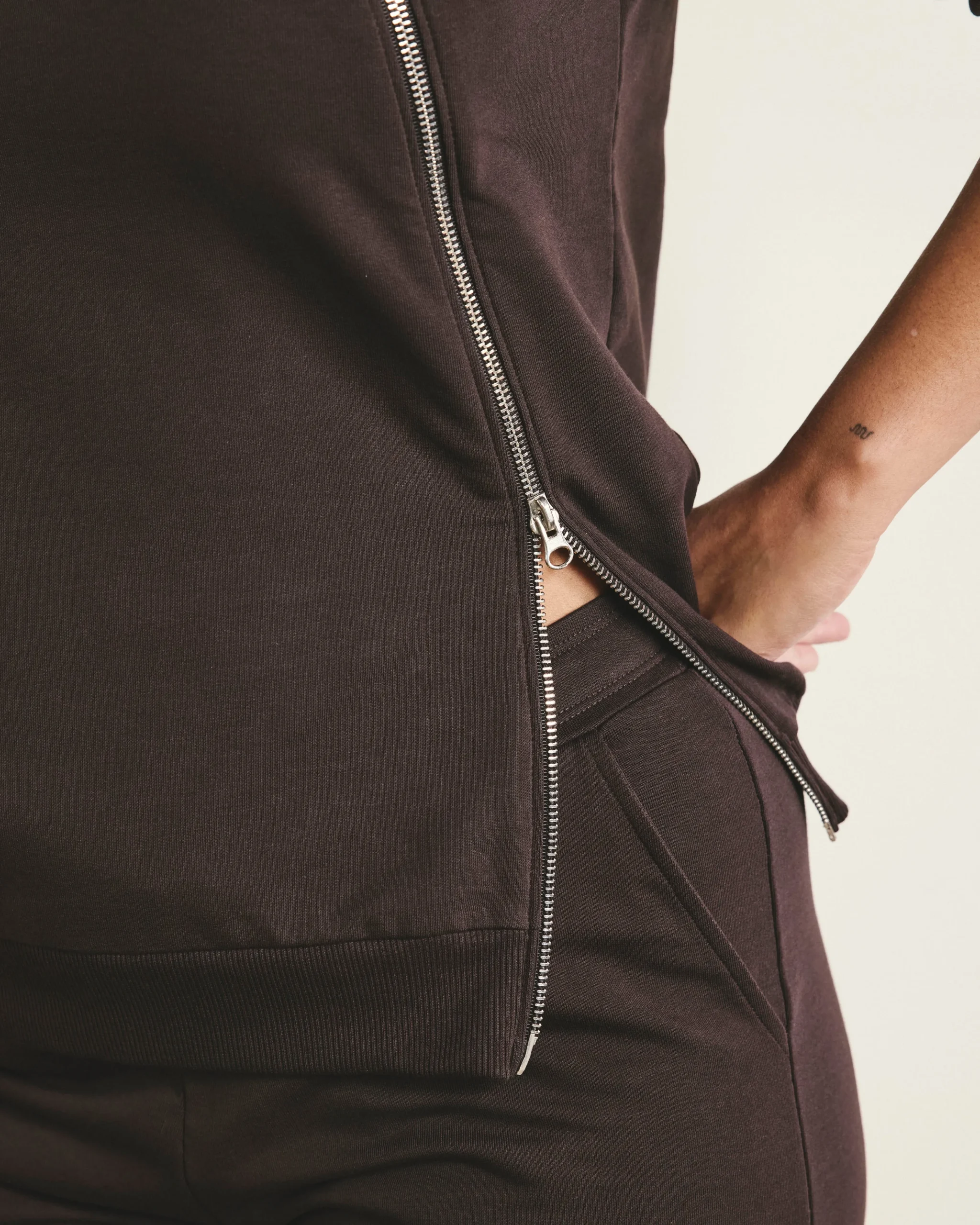 Selma French Terry Jogger Deep Brown