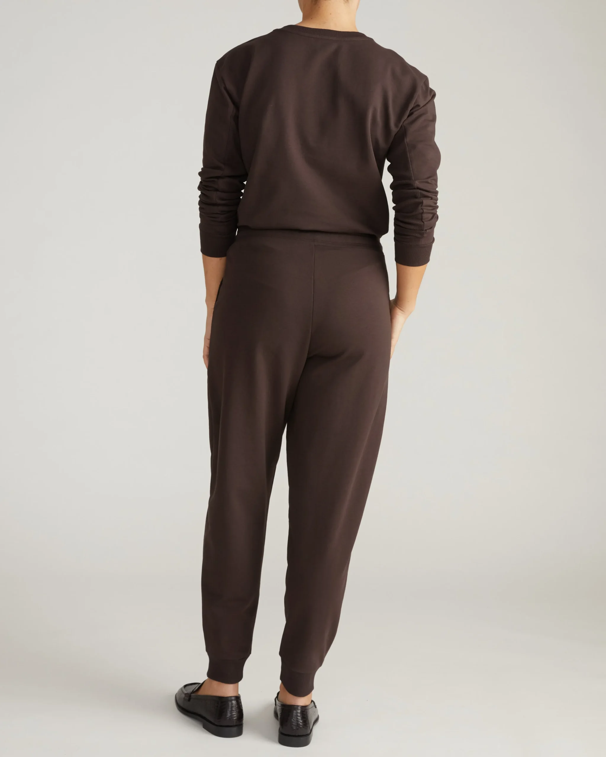 Selma French Terry Jogger Deep Brown