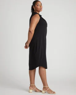 Shoulder Knot Dress Black