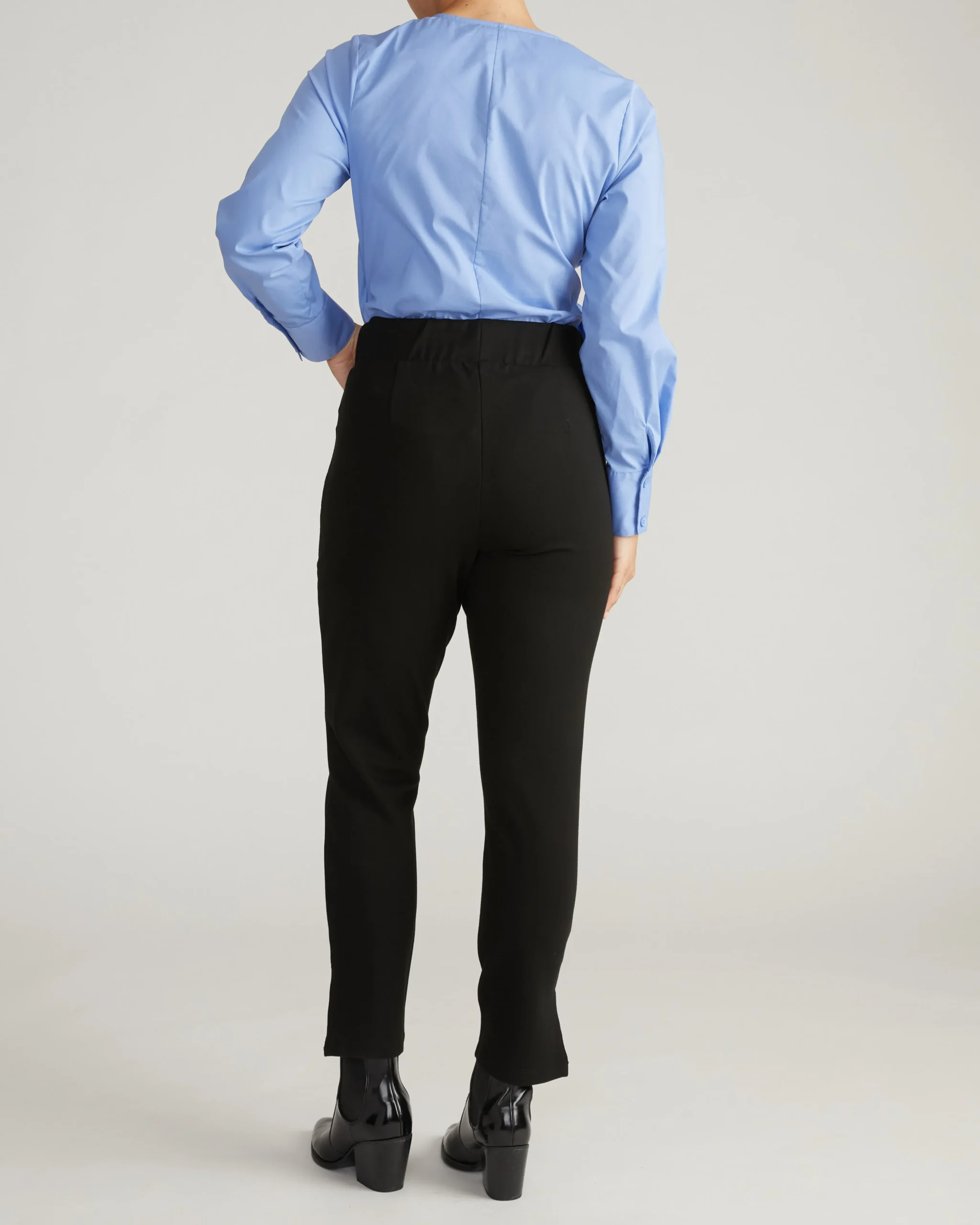 Skinny Pintuck Ponte Pants 28 Inch Black